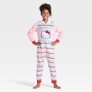 Girls' Hello Kitty Holiday Long Sleeve Union
Suit - Blush Size Small 6/6X